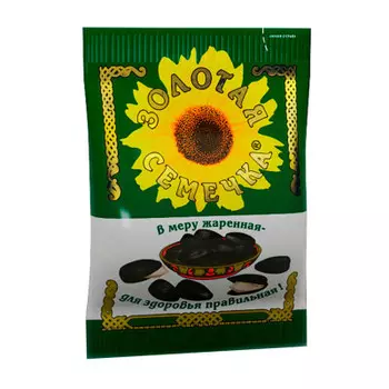 Семечки жареные Подсолнечника Золотая семечка 75г