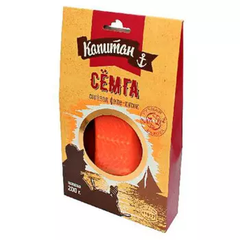 Семга с/с кусок 200г в/у капитан