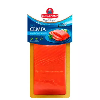 Семга санта бремор 200г филе кусок с/с в/уп
