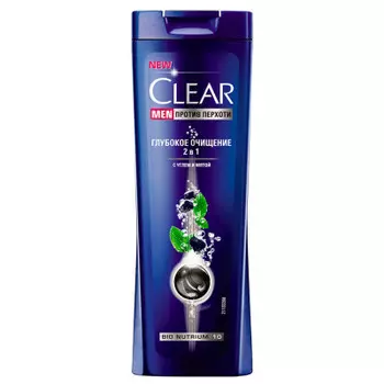 Шампунь Clear men 400мл глубокое очищение