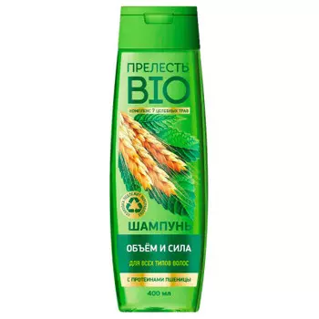 Шампунь прелесть био 400 мл объем и сила для всех типов волос