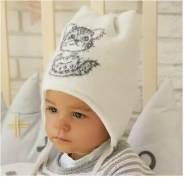 Шапка р.48-50 прикиндер молочный d3-1460