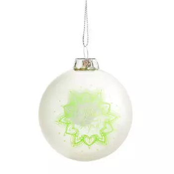 Шар елочный магик тайм домики зимой 8см стекло 80775