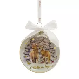 Шар магик тайм олени стекло 2.5 x8x8см 89846