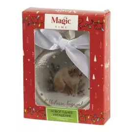 Шар магик тайм заяц стекло 2.5 x8x8см 89848