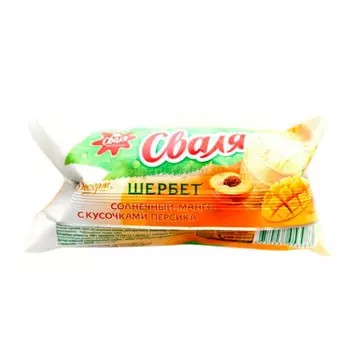 Щербет сваля 85г манго персик вафельный стакан