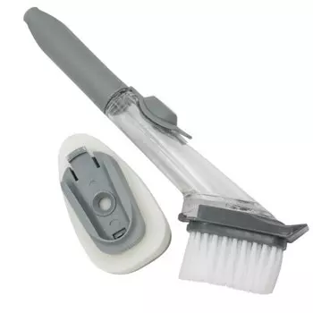 Щетка с дозатором Unigood серая+ щетка-насадка