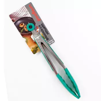 Щипцы кухонные Unigood силикон 26 см бирюзовый ch40449