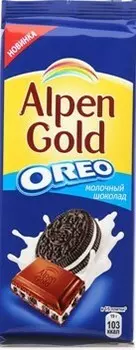 Шоколад альпен голд орео 90 г молочный крафт