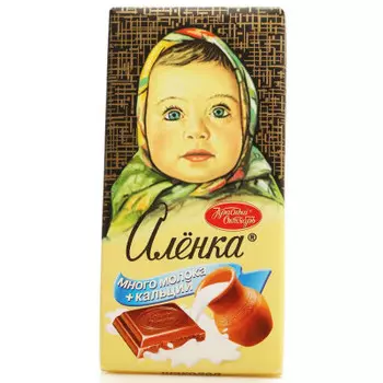 Шоколад Аленка 90 г много молока+кальций Красный Октябрь