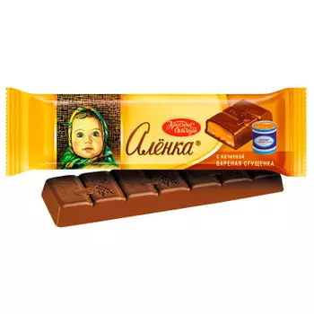 Шоколад Аленка с начинкой вареная сгущенка 48г Красный Октябрь