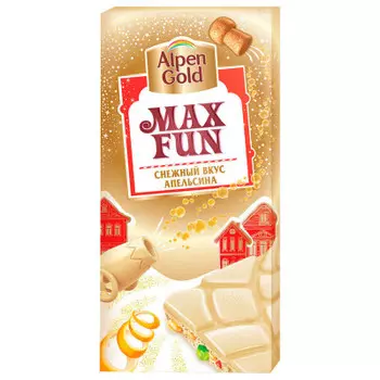 Шоколад Alpen Gold Max Fun 160г белый мондэлис