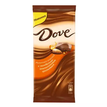 Шоколад Dove 90г молочный с миндально-апельсиновым грильяжем Одинцовская КФ