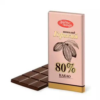 Шоколад горький Красный Октябрь 75г 80% какао