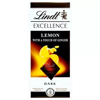 Шоколад Lindt Excellence 100 г лимон и имбирь
