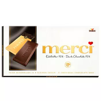 Шоколад Merci 100г горький 72% какао Storck