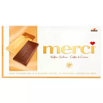 Шоколад Merci 100г кофе-сливки Storck