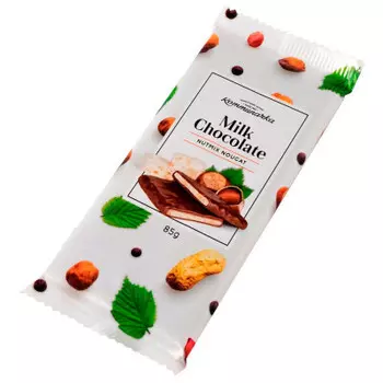 Шоколад Milk Chocolate 85г молочный с ореховой нугой Коммунарка