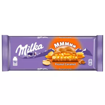 Шоколад Milka 276г молочный с арахисом карамелью и воздушным рисом крафт