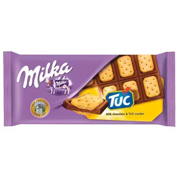 Шоколад Milka 87 г молочный с солёным крекером