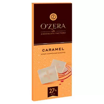 Шоколад Ozera 90г белый карамель