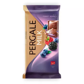 Шоколад пергале 100 г молочный с начинкой из ягод