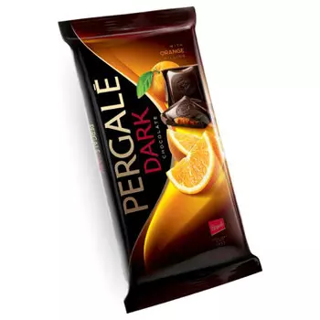 Шоколад пергале 100 г темный с апельсиновой начинкой