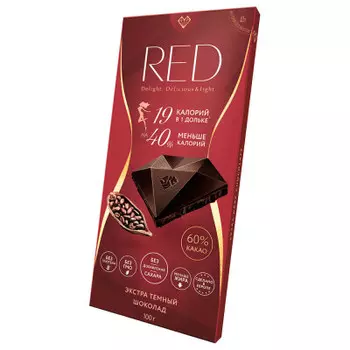 Шоколад рэд дэлайт 100 г экстра темный 60% какао