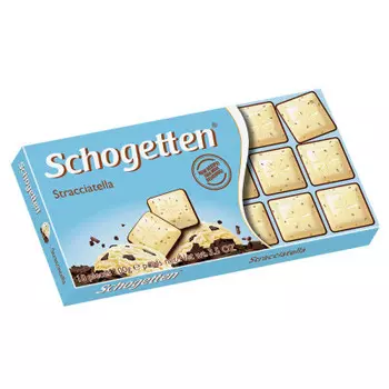 Шоколад Schogetten 100г белый с како крупкой и горьким шоколадом