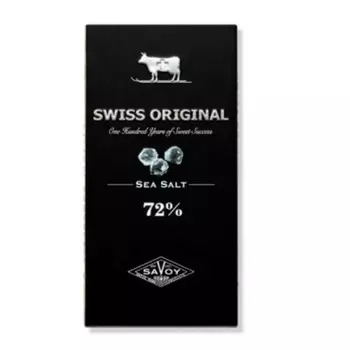 Шоколад Swiss Original 100г 72% какао горький с морской солью манчестер энтерпрайз