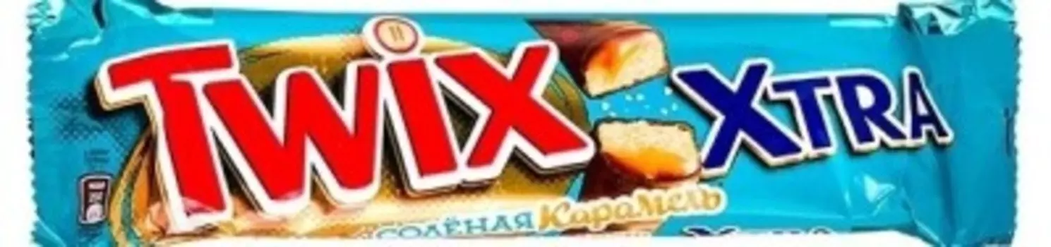 Шоколадный батончик твикс экстра 82 г соленая карамель