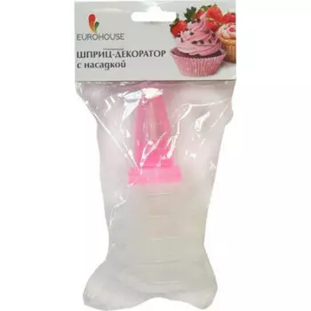 Шприц-декоратор кулинарный с насадкой 12 см 8614