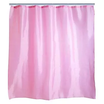 Штора для ванной 180*180 см клевер розовая полиэтилен+10 колец