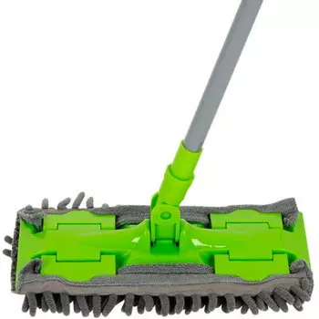 Швабра для пола насадка рыжий кот микрофибра кламп на защелках 310460