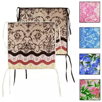 Сидушка для табурета 35*35 домвелл бязь с завязками