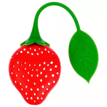 Ситечко для заваривания чая 14*5*2 см мармитон клубника силикон 16142