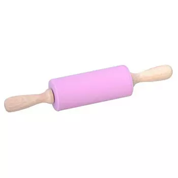 Скалка силиконовая 23см Мультидом деревянные ручки an80-95