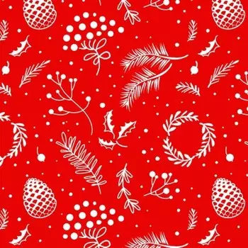 Скатерть 120*145 см бонита новогодняя красная