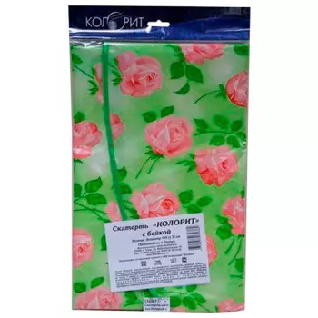 Скатерть колорит 135*180 см шелк с бейкой пвх