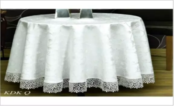 Скатерть мейсон роял кдк с кружевом 160*220 см белый n-1105