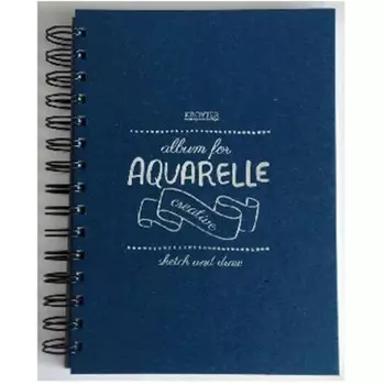 Скейчбук для акварели кройтер 35 л а5 160*205 спираль тиснение фольгой 07873