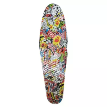Скейтборд граффити оранжевый 3142