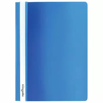 Скоросшиватель Юнландия а4 голубой пластиковый 130/180мкм 228678