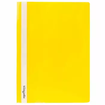 Скоросшиватель Юнландия а4 желтый пластиковый 130/180мкм 228677