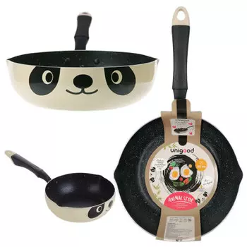 Сковорода 20 см Unigood кремовая/черная aq-03