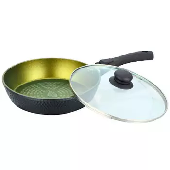 Сковорода 28 см беккер эмералд съемная ручка крышка bk-3787