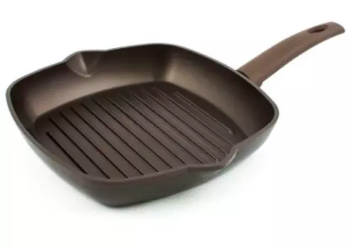 Сковорода-гриль СУ-Шеф 280х280 с ручкой без крышки 2814пш