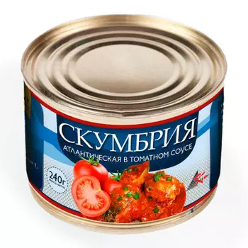 Скумбрия креон 240 г атлантическая в т/с ж/б