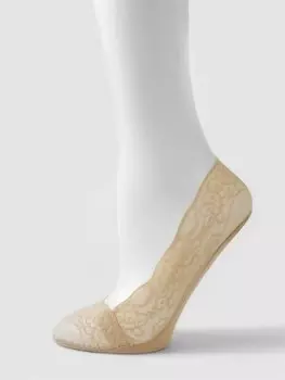 Следки женские ойман капроновые с силиконом 1 пара ажур бежевый 8013