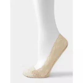 Следки женские ойман капроновые с силиконом 1 пара бежевый 8012